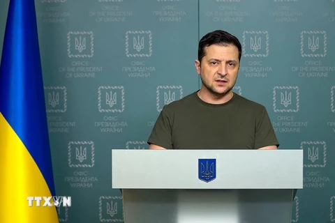 Tổng thống Ukraine Volodymyr Zelensky. (Ảnh: Getty Images/TTXVN)