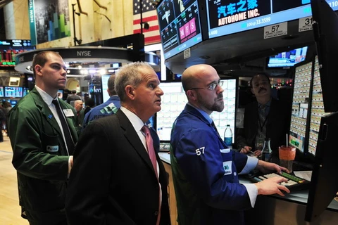 Tại sàn giao dịch cổ phiếu New York ngày 24/12 vừa qua. (Ảnh: AFP/TTXVN)