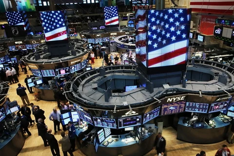 Mootj phiên giao dịch trên thị trường chứng khoán New York (Mỹ). (Ảnh: AFP/TTXVN)