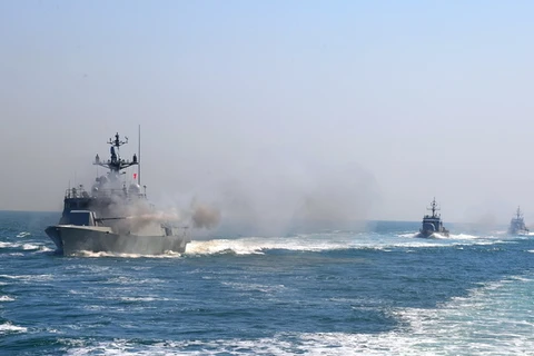 Tàu hải quân Hàn Quốc. (Ảnh: Yonhap/TTXVN)