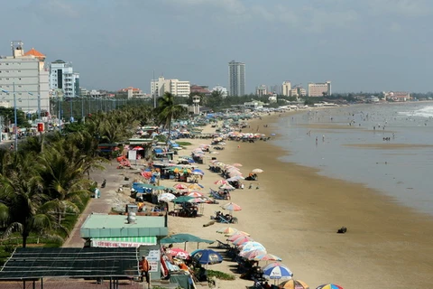 Bãi tắm Thùy Vân ở thành phố Vũng Tàu. (Ảnh: Huy Hùng/TTXVN)