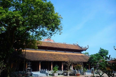Chùa Nôm cổ kính tại làng Nôm ở huyện Văn Lâm, tỉnh Hưng Yên. (Ảnh: Vietnam+)