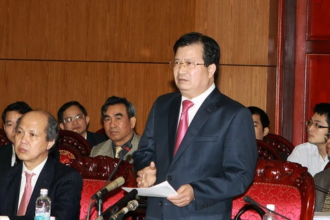 Bộ trưởng Bộ Xây dựng Trịnh Đình Dũng. (Ảnh: Nguyễn Dân/TTXVN)