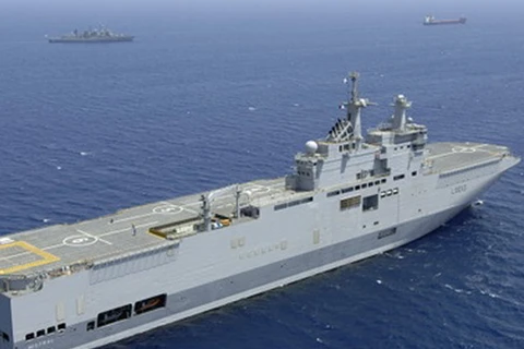 Tàu đổ bộ lớp Mistral của hải quân Pháp. (Nguồn: RIANovosti)