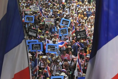 Các cuộc biểu tình chống chính phủ tiếp tục ở Bangkok. (Nguồn: AP)