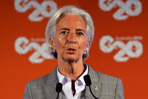 Tổng giám đốc điều hành Qũy Tiền tệ Quốc tế (IMF) Christine Lagarde. (Ảnh: AFP/TTXVN)
