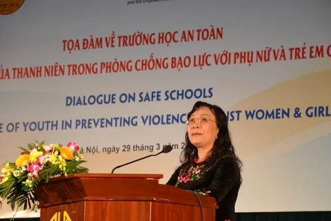 Thứ trưởng Bộ Giáo dục-Đào tạo Nguyễn Thị Nghĩa. (Ảnh: Văn Cảnh/Vietnam+)