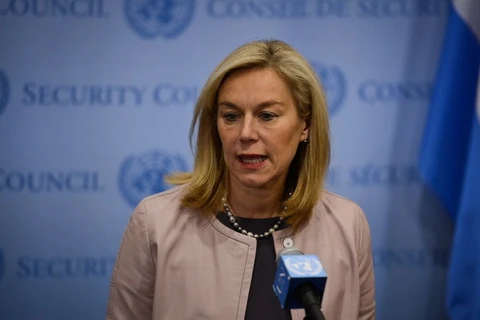 Điều phối viên của Liên hợp quốc và Tổ chức Cấm vũ khí hóa học (OPCW) Sigrid Kaag. (Ảnh: THX/TTXVN)