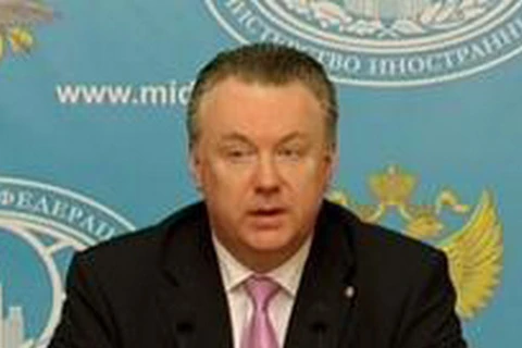 Người phát ngôn Bộ Ngoại giao Nga Alexander Lukasevic. (Nguồn: habermonitor)