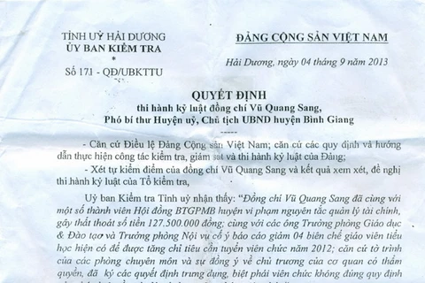 Hải Dương: Chủ tịch UBND huyện nhiều sai phạm vẫn tại vị