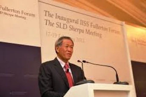 Bộ trưởng Quốc phòng Singapore Ng Eng Hen tại Diễn đàn Shangri-La. (Nguồn: Chính phủ Singapore)