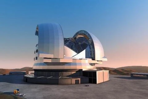 Kính viễn vọng cực kỳ lớn trong tương lai của châu Âu (E-ELT) sẽ được nằm trên đỉnh Cerro Armazones của Chile. (Nguồn: phys.org)