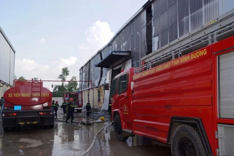 Bình Dương: Khống chế hỏa hoạn ở xưởng găng tay Phúc Thủ