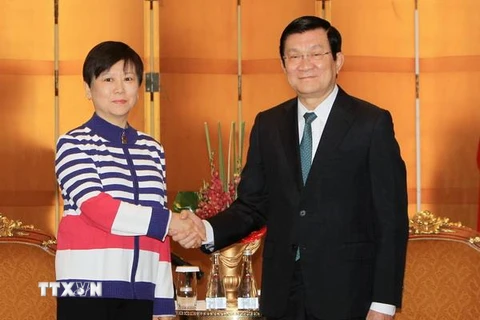 Chủ tịch nước tiếp Chủ tịch Hội Hữu nghị đối ngoại Trung Quốc