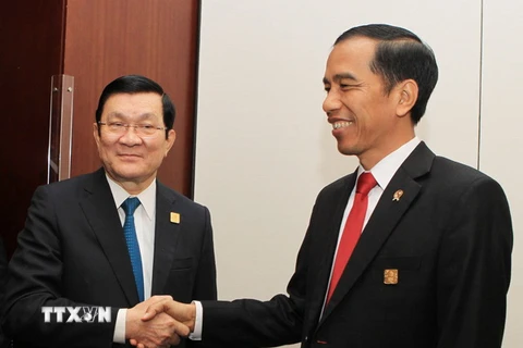Chủ tịch nước Trương Tấn Sang gặp Tổng thống Indonesia