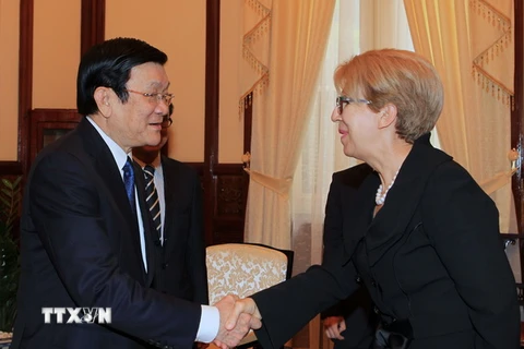 Chủ tịch nước Trương Tấn Sang tiếp Đại sứ Hy Lạp chào từ biệt