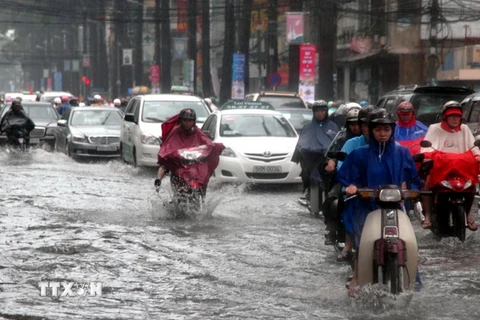 TP Hồ Chí Minh: Mưa cuối mùa, nhiều tuyến đường thành sông