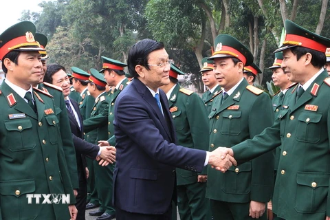 Chủ tịch nước Trương Tấn Sang thăm và chúc Tết tại Nghệ An