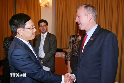 Phó Thủ tướng Phạm Bình Minh tiếp Đại sứ Hoa Kỳ Ted Osius