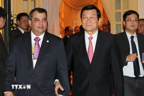 Chủ tịch nước Trương Tấn Sang tiếp đoàn Ban Chấp hành IPU