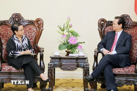 Thủ tướng Nguyễn Tấn Dũng tiếp Bộ trưởng Ngoại giao Indonesia 