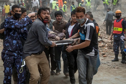 [Photo] Tàn phá ở Nepal sau trận động đất mạnh 7,9 độ Richter