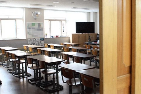 Một phòng học trống do học sinh được nghỉ vì MERS. (Nguồn: koreaherald.com)