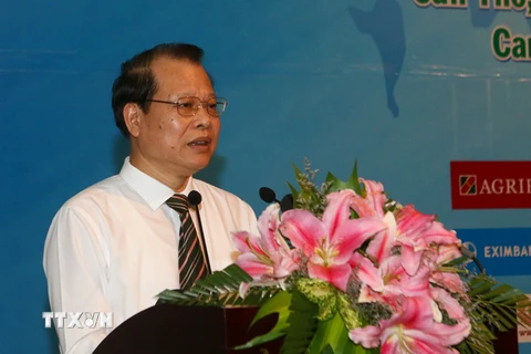 Phó Thủ tướng Chính phủ Vũ Văn Ninh phát biểu tại hội nghị. (Ảnh: Duy Khương/TTXVN)
