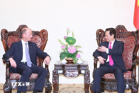Thủ tướng Nguyễn Tấn Dũng tiếp ông Thomas Enders, Tổng Giám đốc Tập đoàn Airbus. (Ảnh: Thống Nhất/TTXVN)
