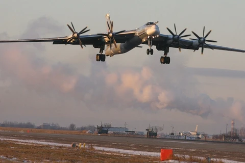 Máy bay ném bom Tu-95MS. (Nguồn: tass.ru)