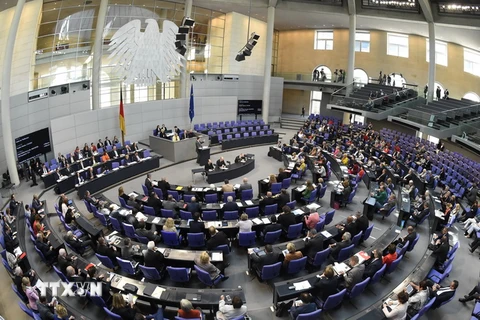 Quang cảnh một phiên họp của Hạ viện Đức ở thủ đô Berlin. (Ảnh: AFP/TTXVN)