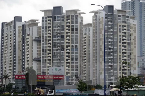 Dự án căn hộ cao cấp The Sun Avenue, quận 2, Thành phố Hồ Chí Minh. (Ảnh: Hoàng Hải/TTXVN)