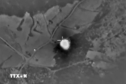 Một cuộc oanh tạc của không quân Nga ở Syria ngày 5/10. (Ảnh: Reuters/TTXVN)