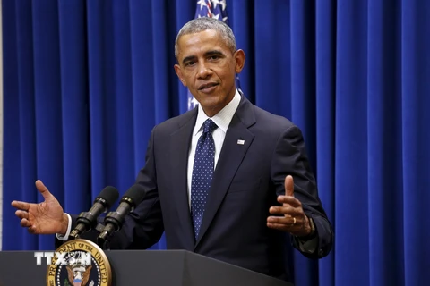 Tổng thống Mỹ Barack Obama tại một cuộc họp báo ở thủ đô Washington ngày 30/9 vừa qua. (Ảnh: Reuters/TTXVN)