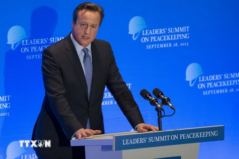 Thủ tướng Anh David Cameron. (Ảnh: Reuters/TTXVN)
