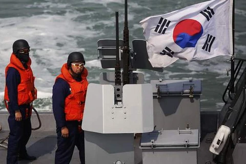 Lực lượng Hải quân Hàn Quốc ở biển Hoàng Hải. (Nguồn: Yonhap)
