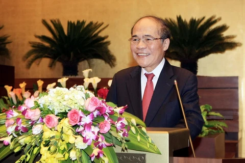 Chủ tịch Quốc hội Nguyễn Sinh Hùng. (Ảnh: Phạm Kiên/TTXVN)