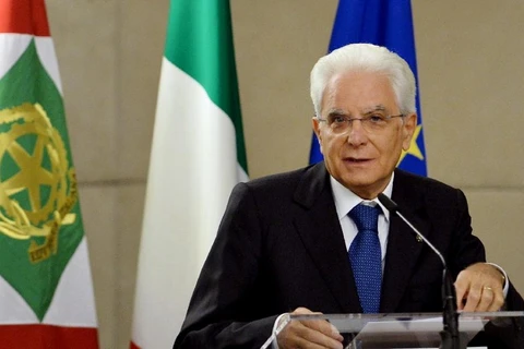 Tổng thống Italy Sergio Mattarella. (Nguồn: AFP)