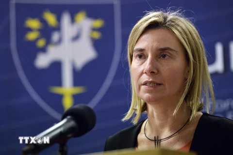 Đại diện cấp cao về chính sách an ninh và đối ngoại của Liên minh châu Âu (EU) Federica Mogherini. (Ảnh: AFP/TTXVN)