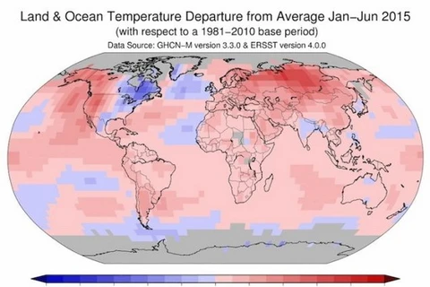Năm 2015 phá vỡ kỷ lục về nhiệt độ Trái đất trong lịch sử 
