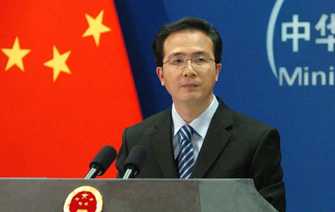 Người phát ngôn Bộ Ngoại giao Trung Quốc Hồng Lỗi. (Nguồn: Gov.cn)
