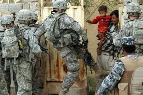 Lính Mỹ tại thủ đô Baghdad. (Nguồn: presstv.ir)