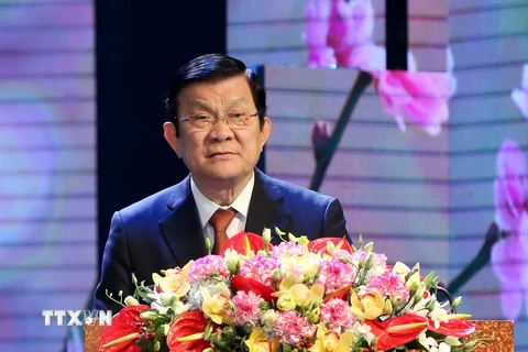 Chủ tịch nước Trương Tấn Sang. (Ảnh: Phương Hoa/TTXVN)