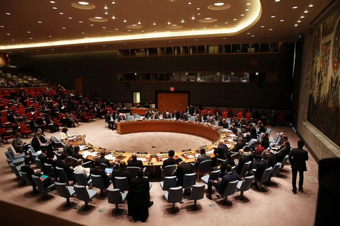 Toàn cảnh một phiên họp của Hội đồng Bảo an Liên hợp quốc tại New York, Mỹ. (Ảnh: AFP/TTXVN)