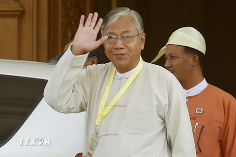 Tổng thống mới đắc cử của Myanmar Htin Kyaw. (Ảnh: THX/TTXVN)