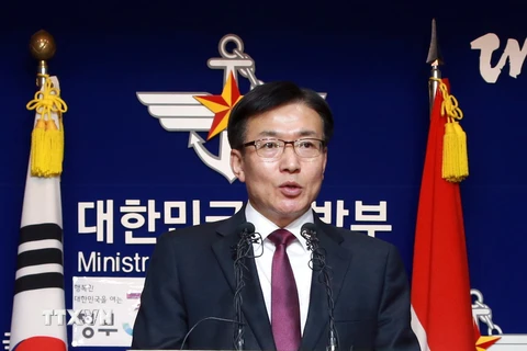 Người phát ngôn Bộ Quốc phòng Hàn Quốc Moon Sang-gyun. (Ảnh: Yonhap/TTXVN)