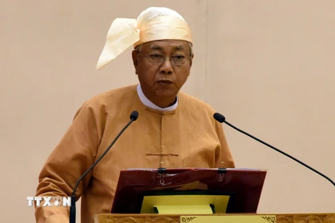 Tân Tổng thống Myanmar Htin Kyaw. (Ảnh: THX/TTXVN)