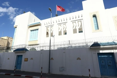 Đại sứ quán Tunisia ở thủ đô Tripoli của Libya vào ngày 17/4/2014. (Nguồn: AFP)