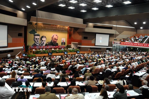 Toàn cảnh lễ khai mạc Đại hội đại biểu toàn quốc lần thứ VII của Đảng Cộng sản Cuba tại La Habana ngày 16/4. (Ảnh: THX/TTXVN)