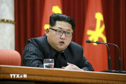 Nhà lãnh đạo Triều Tiên Kim Jong-un. (Ảnh: Kyodo/TTXVN)